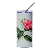 Mandevilla Tumbler, Floral Drinkware, Botanical Cup, Unique Gift for Her, Flower Lover's Present, Pink Flower Tumbler, Trending Design - Tawshia